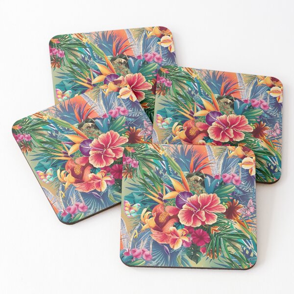 Item preview, Floral Colorful Tropical Flowers and Plants Summer Seamless Pattern Design  designed and sold by Raise2Shine.