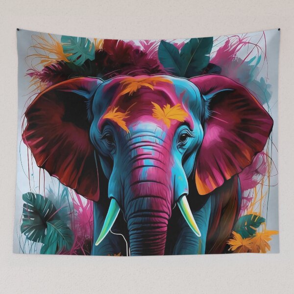 Item preview, Enchanted Elephant: Vibrant Colours in Nature's Majesty designed and sold by ArtComixHaven.