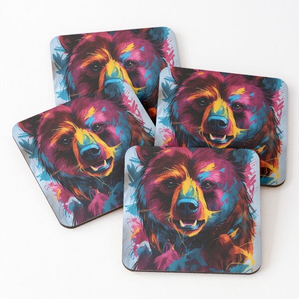 Item preview, Vibrant Bear Nature's Bold Expression in Colour designed and sold by ArtComixHaven.