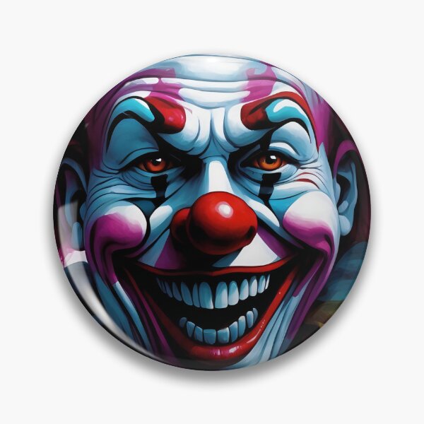 Item preview, Eerie Clown Vibrant Colours, Chilling Expression designed and sold by ArtComixHaven.