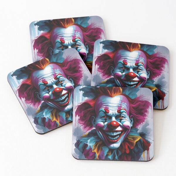 Item preview, Eerie Clown Vibrant Colours, Chilling Expression designed and sold by ArtComixHaven.