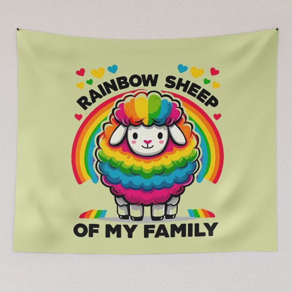 Item preview, Rainbow Sheep of This Family : Adorable Pride Art designed and sold by elynne9.