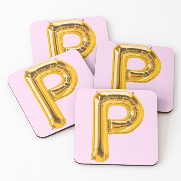 Item preview, Golden Foil Balloon 3D Letter P Initial designed and sold by mheavnercreative.