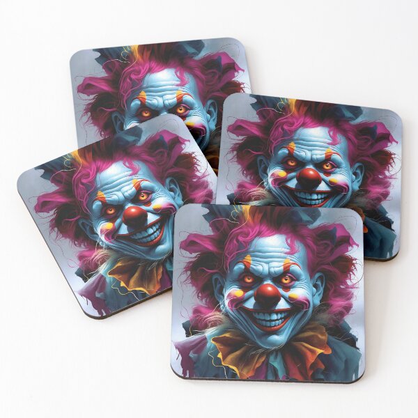 Item preview, Colourful Nightmare Vivid Creepy Clown Art designed and sold by ArtComixHaven.