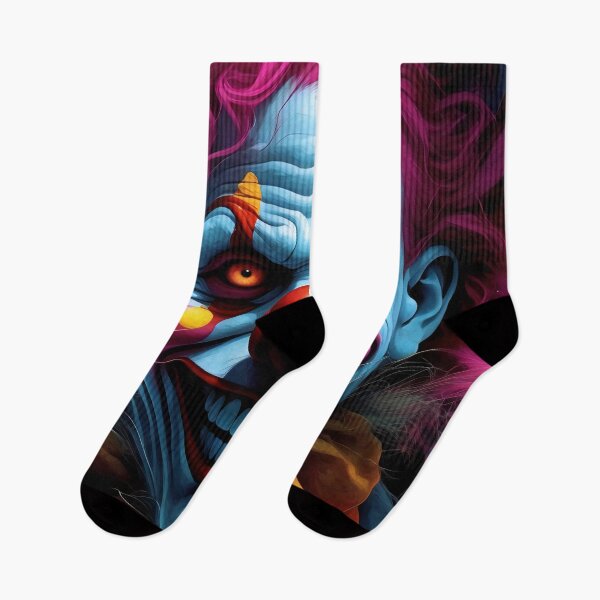 Item preview, Colourful Nightmare Vivid Creepy Clown Art designed and sold by ArtComixHaven.