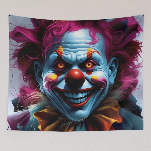 Item preview, Colourful Nightmare Vivid Creepy Clown Art designed and sold by ArtComixHaven.