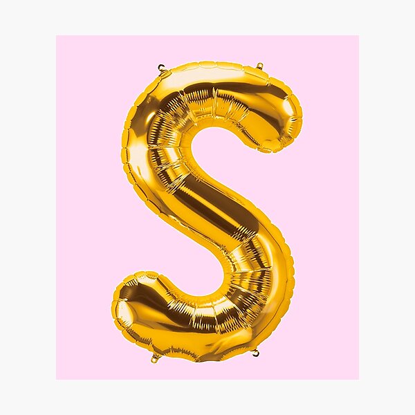 Item preview, Golden Foil Balloon 3D Letter S Initial designed and sold by mheavnercreative.