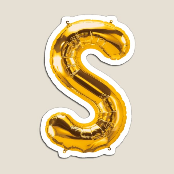 Item preview, Golden Foil Balloon 3D Letter S Initial designed and sold by mheavnercreative.