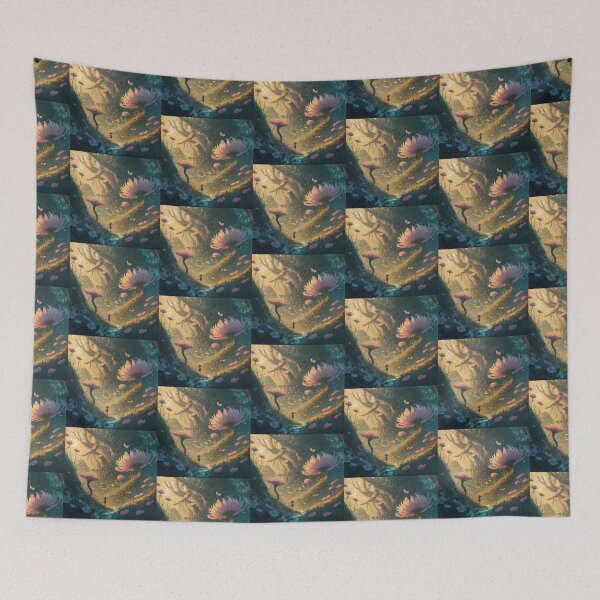 Item preview, Thatched Roof Cottage in a Flower Field designed and sold by BestArtByArvind.