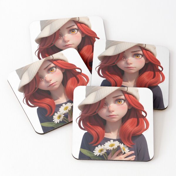 Item preview, AI-Generated Portrait of a Girl Holding a Daisy designed and sold by EleganceStudio.