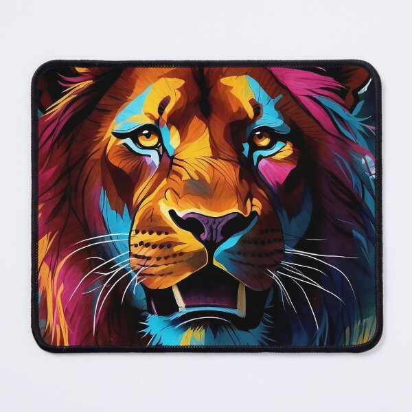 Item preview, Majestic Colours Vibrant Lion Art Illustration designed and sold by ArtComixHaven.