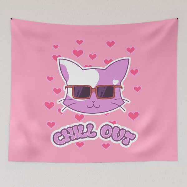 Item preview, Chill out comic style cat with sunglasses designed and sold by KaitoArtDesigns.
