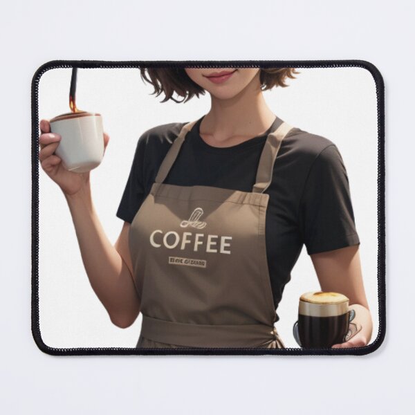 Item preview, AI-Generated Portrait of a Barista Girl designed and sold by EleganceStudio.