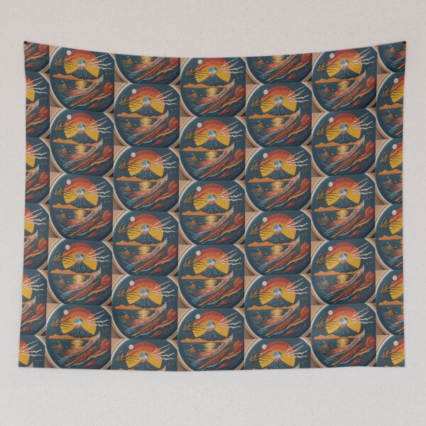 Item preview, Volcano Eruption Under the Night Sky designed and sold by BestArtByArvind.