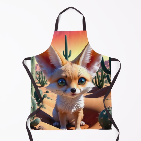 Item preview, Cute Fennec Fox In A Cactus Desert designed and sold by TheArtOfPat.