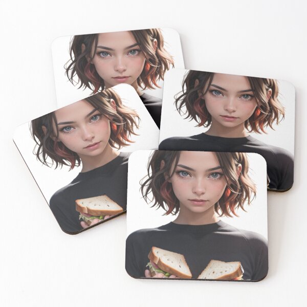 Item preview, AI-Generated Portrait of a Girl Making a Sandwich designed and sold by EleganceStudio.