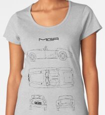 MGA Sports Car Blueprint Premium Scoop T-Shirt
