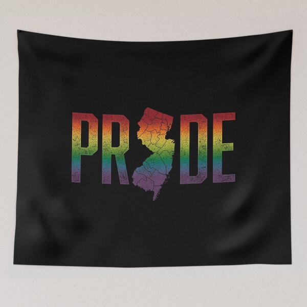Item preview, NJ Pride Vintage LGBTQIA+ T-Shirt designed and sold by thaneydesign.