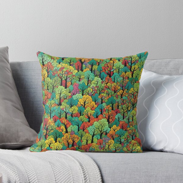 Item preview, Bosque colorido abstracto de árboles designed and sold by calibrit.