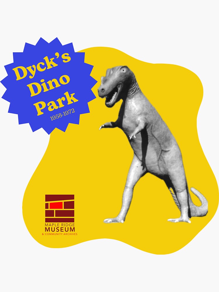 Thumbnail 3 of 3, Sticker, Dyck's Dino Park 1 designed and sold by MapleRidgeMus.
