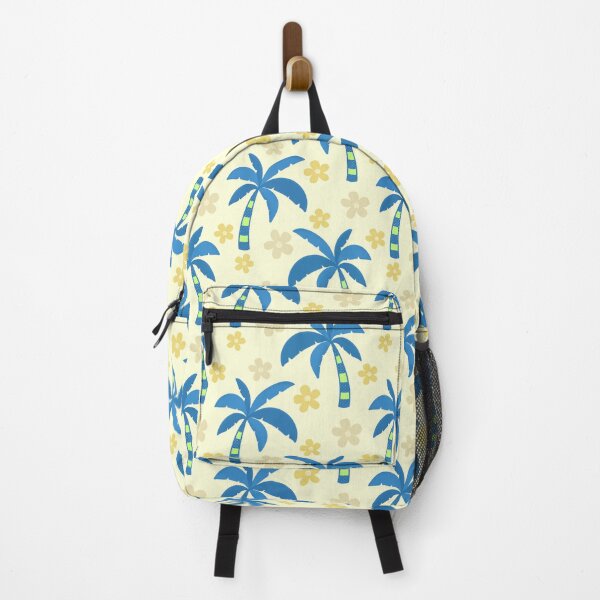 Item preview, Cheerful Tropical Palm Trees In Denim Blue on Vanilla White designed and sold by JaselviiStudio.