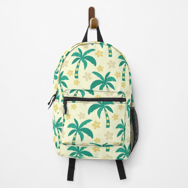 Item preview, Cheerful Tropical Palm Trees In Emerald Green on Vanilla White designed and sold by JaselviiStudio.