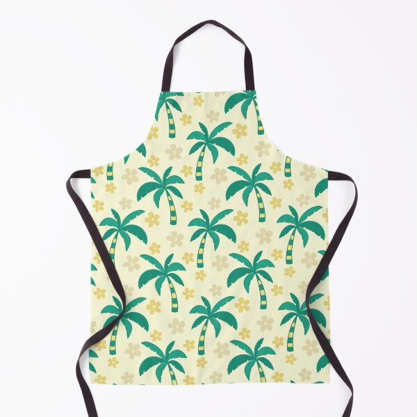 Item preview, Cheerful Tropical Palm Trees In Emerald Green on Vanilla White designed and sold by JaselviiStudio.