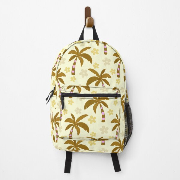 Item preview, Cheerful Tropical Palm Trees In  Russet Brown on Vanilla White designed and sold by JaselviiStudio.