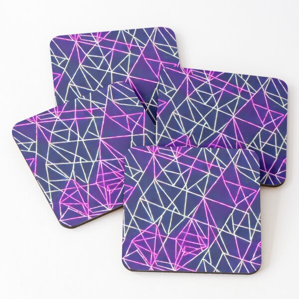 Item preview, Neon Geometric Networks - Seamless Pattern designed and sold by Chubuter.