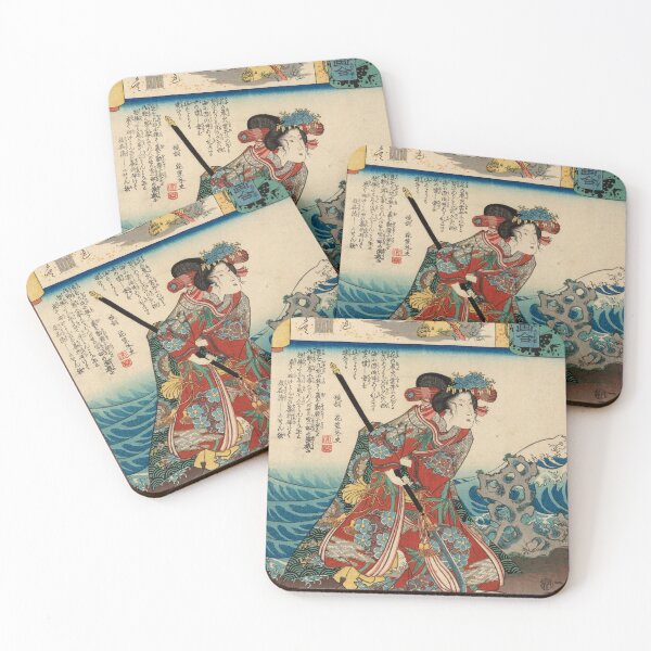 Item preview, Exile to Suma: Tamaori-hime by Utagawa Kuniyoshi (Japanese, 1797–1861) designed and sold by DesignHouseAU.