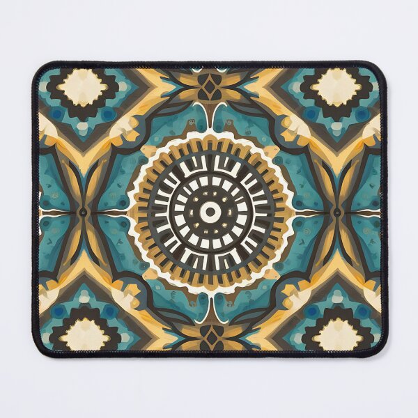Item preview, African Style Graphic Elements Water Bluish Gray Color Seamless Pattern Design designed and sold by Raise2Shine.