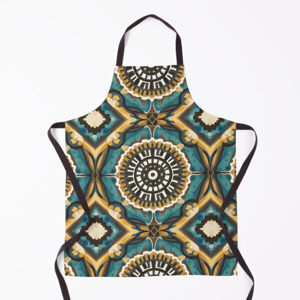 Item preview, African Style Graphic Elements Water Bluish Gray Color Seamless Pattern Design designed and sold by Raise2Shine.