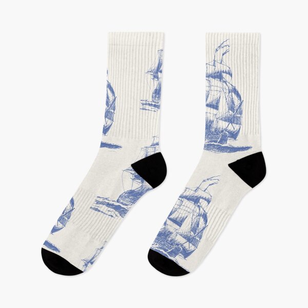 Item preview, Blue Outline Ships Vintage designed and sold by HeyDaisyShop.