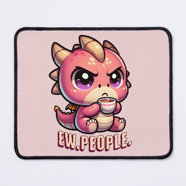 Item preview, Ew. People. Grumpy Dragon Anxiety Gift For Introverts designed and sold by InkyGenies.