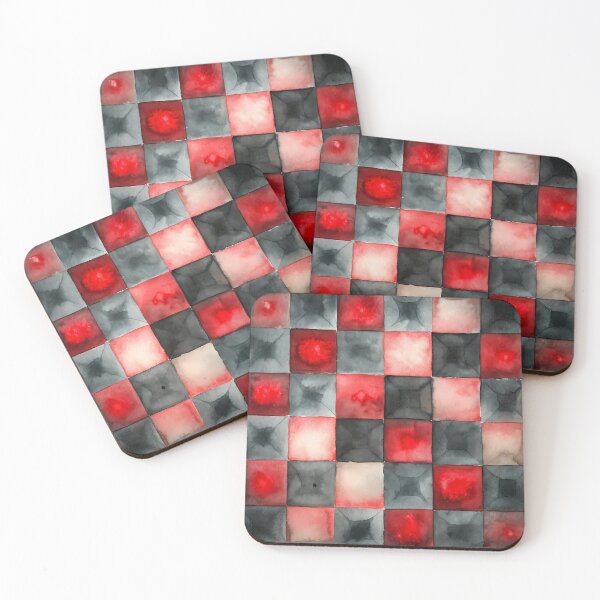 Item preview, Abstract Mosaic of Red and Grey designed and sold by aminz4.