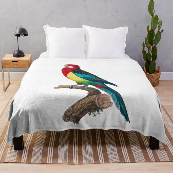 Item preview, Vintage colourful redhead parrot art designed and sold by Aysa Galaxy.
