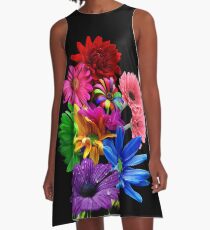 Blumenkorb A-Linien Kleid