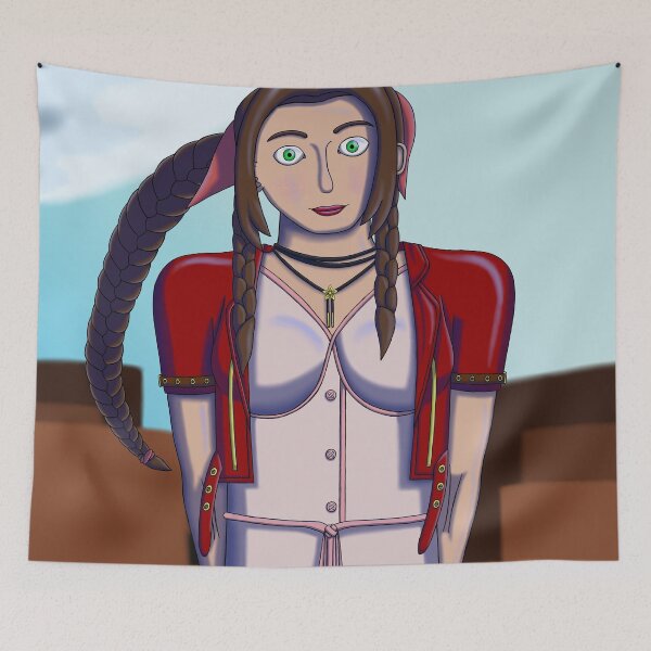 Item preview, Aerith from Final Fantasy 7 remake because there isn't enough fanart of aerith designed and sold by theJinchuriki.