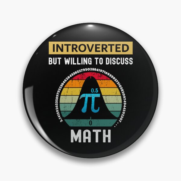 Item preview, Introverted But Willing to Discuss Math: fathers day gifts for the Introvert Math Teachers, vintage designed and sold by thegiftedadult.