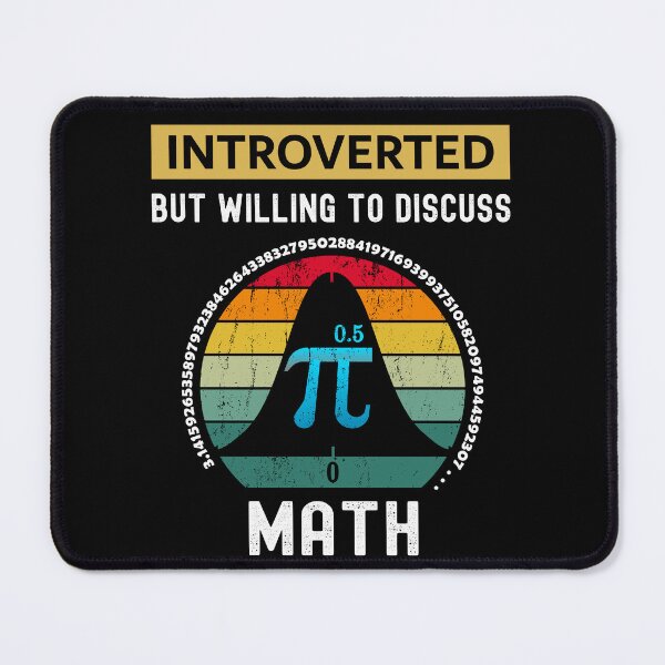 Item preview, Introverted But Willing to Discuss Math: fathers day gifts for the Introvert Math Teachers, vintage designed and sold by thegiftedadult.