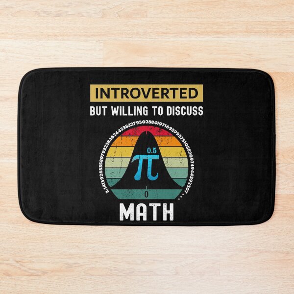 Item preview, Introverted But Willing to Discuss Math: fathers day gifts for the Introvert Math Teachers, vintage designed and sold by thegiftedadult.
