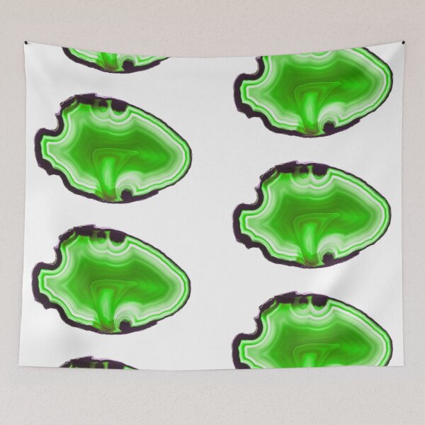 Item preview, Green agate round slice mineral designed and sold by Lukasz Szczepanski.