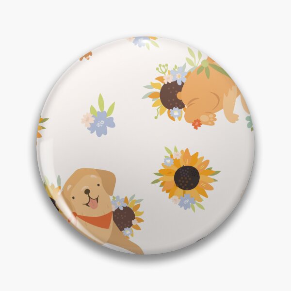 Item preview, "Sunny Paws: Dogs and Sunflowers Seamless Pattern" designed and sold by hjian8219.