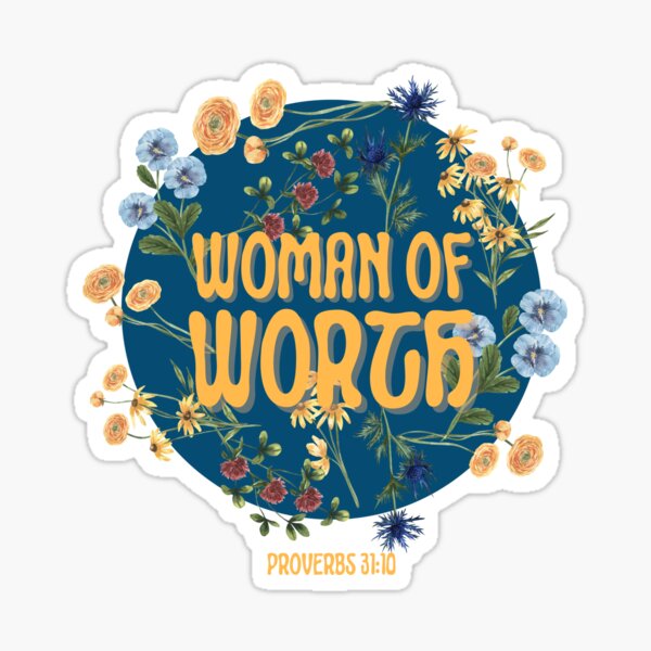 Item preview, Woman of Worth, Proverbs 31, Bible Verse, Christian Bible Verse, Christian Woman, Boho Style, Flowers designed and sold by WayMakerPrints.