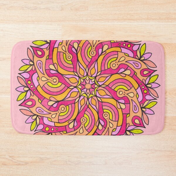 Item preview, Star Flower Mandala - Pink and Yellow designed and sold by Lucid-Embellish.