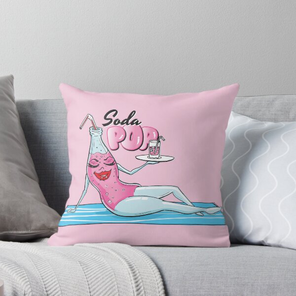 Soda Pop Pinup Throw Pillow
