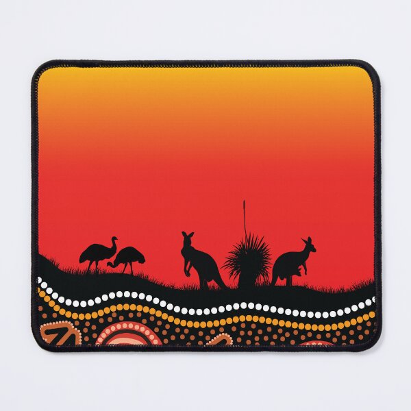 Item preview, Authentic Aboriginal Art - Outback sunset designed and sold by HogarthArts.