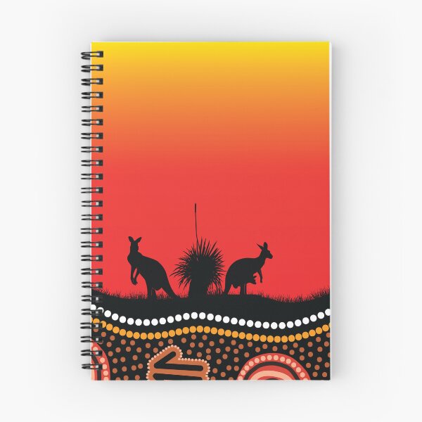 Item preview, Authentic Aboriginal Art - Outback sunset designed and sold by HogarthArts.