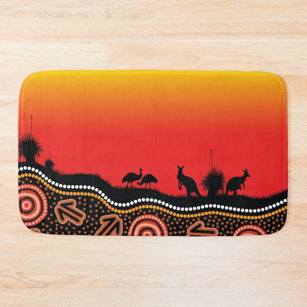 Item preview, Authentic Aboriginal Art - Outback sunset designed and sold by HogarthArts.