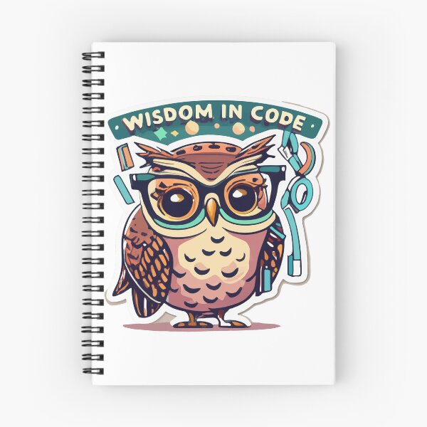 Item preview, Wisdom In Code - Whimsical Owl Coder designed and sold by NiftyWrx.